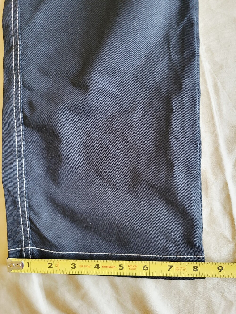True Religion Cargo Pant Mens 30 Jet Black White Stitch NWT - Picture 11 of 11